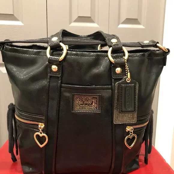 Coach | Bags | Coach Black Patent Leather Tote Bag | Poshmark